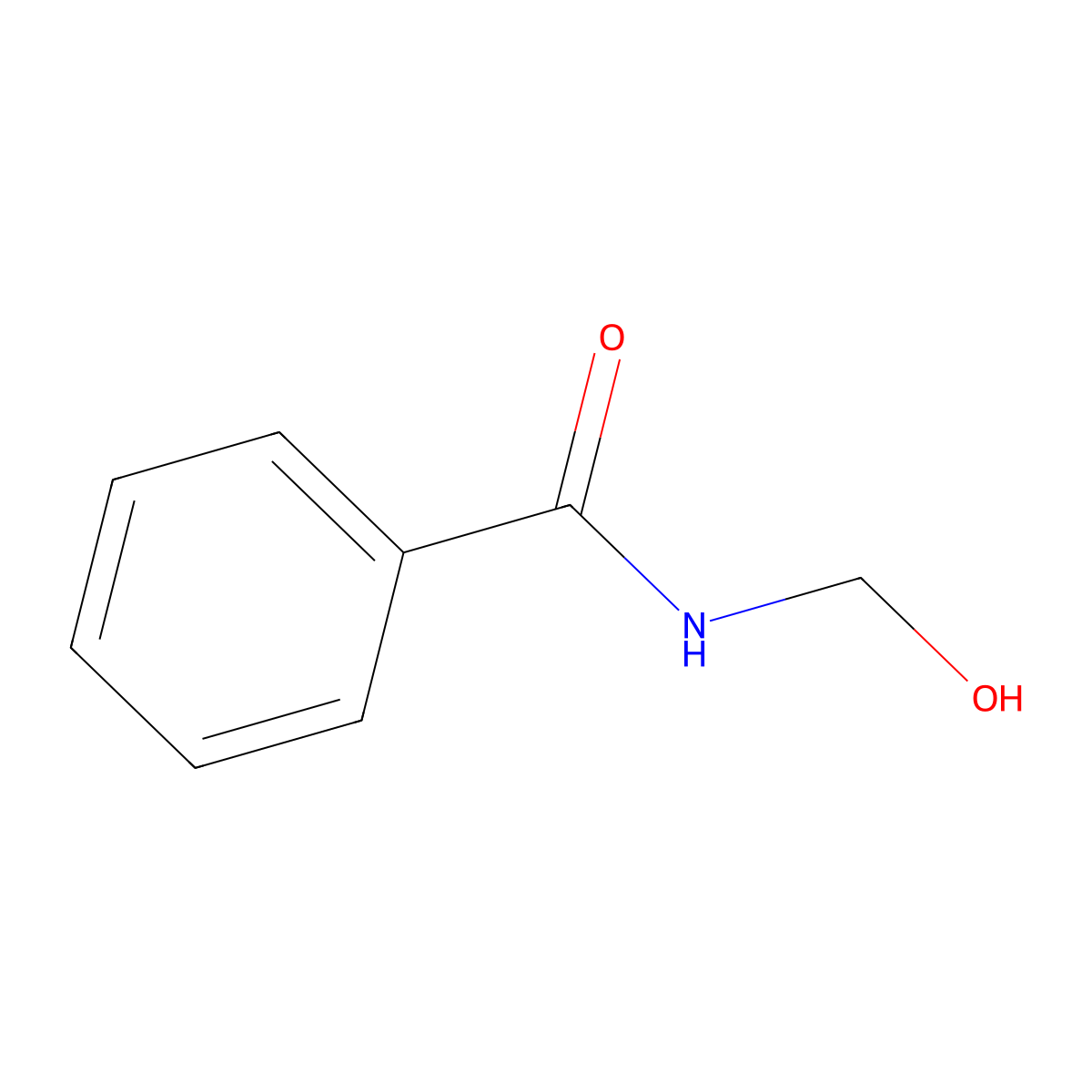 N-(hydroxymethyl)benzamide molecular structure, CAS 6282-02-6