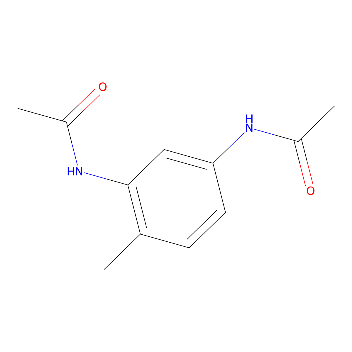 2,4-Diacetylaminotoluene molecular structure, CAS 6282-12-8