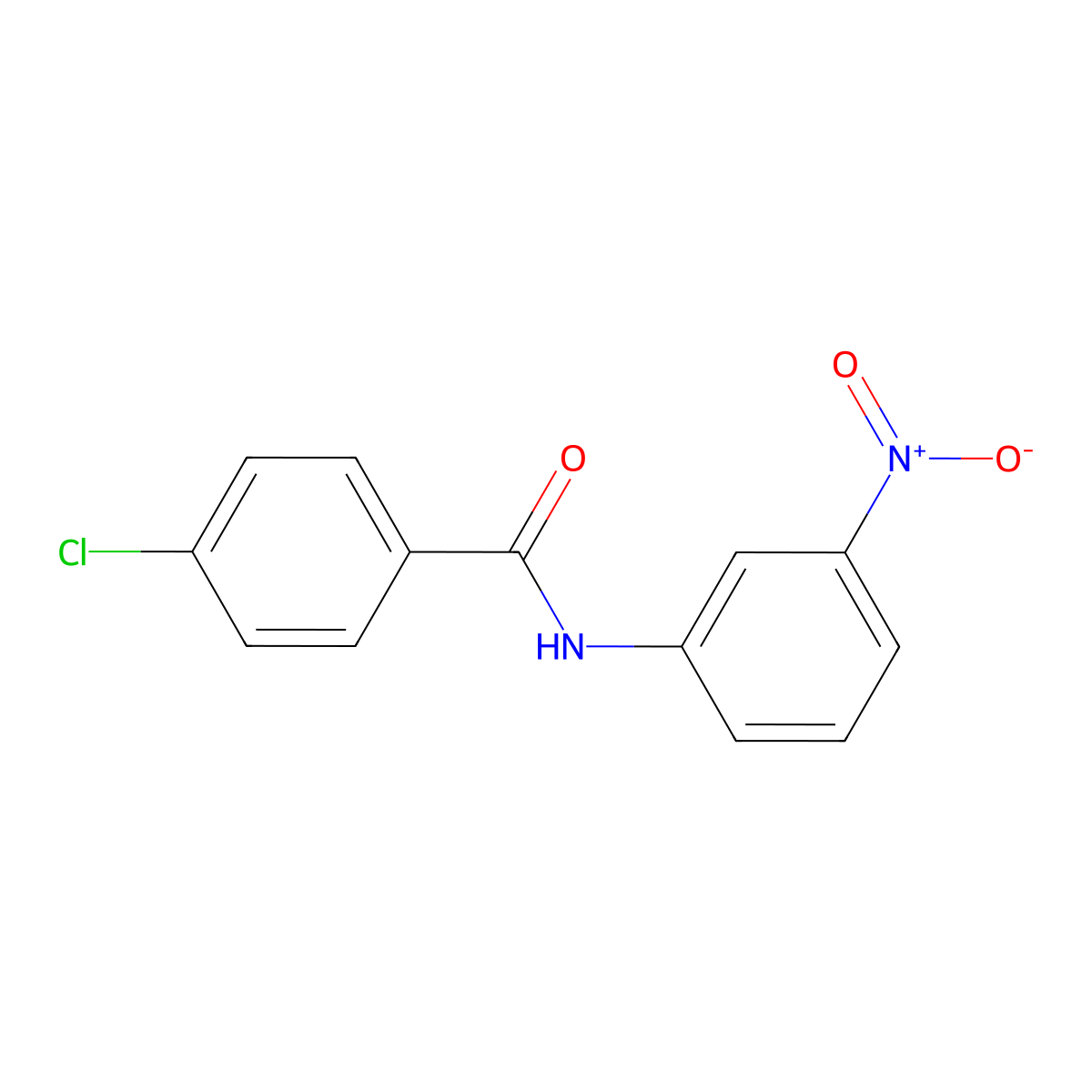4-chloro-N-(3-nitrophenyl)benzamide molecular structure, CAS 6282-15-1