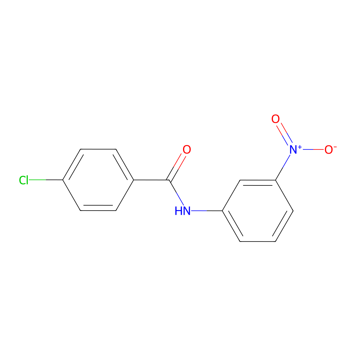 4-chloro-N-(3-nitrophenyl)benzamide molecular structure, CAS 6282-15-1