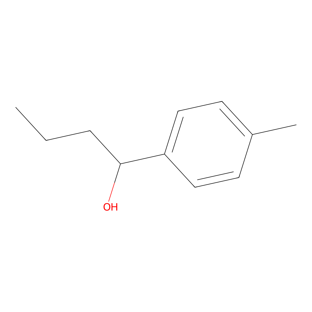 4-Methyl-alpha-propylbenzenemethanol molecular structure, CAS 6282-37-7