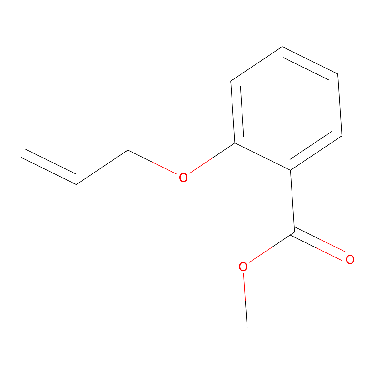 Methyl 2-(prop-2-en-1-yloxy)benzoate molecular structure, CAS 6282-42-4