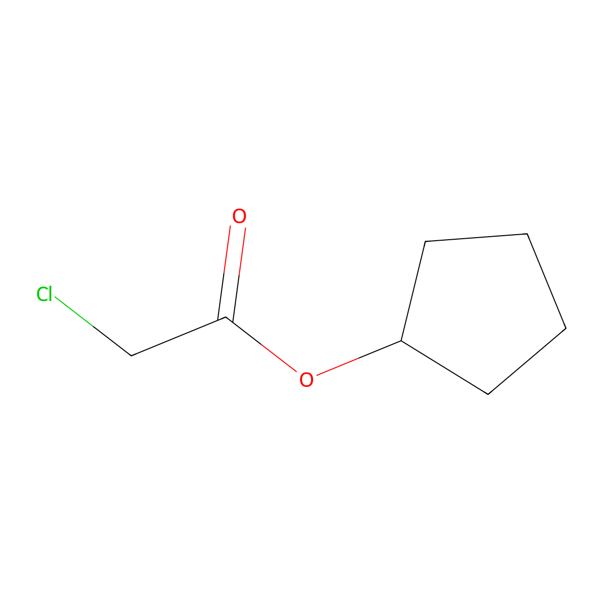 Cyclopentyl 2-chloroacetate molecular structure, CAS 6282-56-0