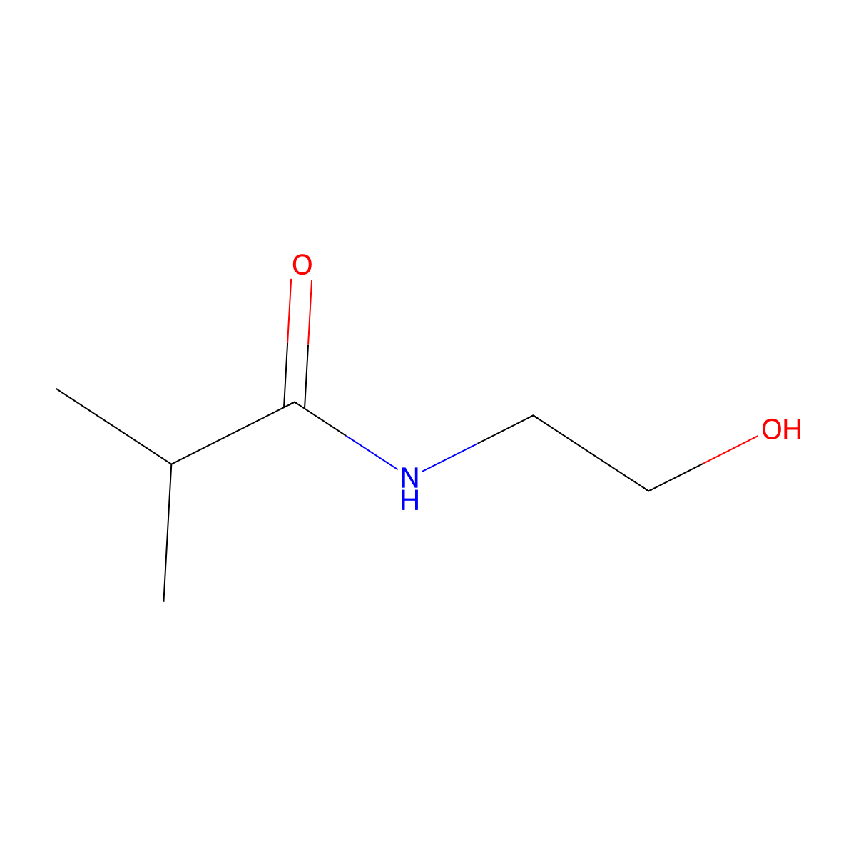 n-(2-Hydroxyethyl)-2-methylpropanamide molecular structure, CAS 6282-73-1