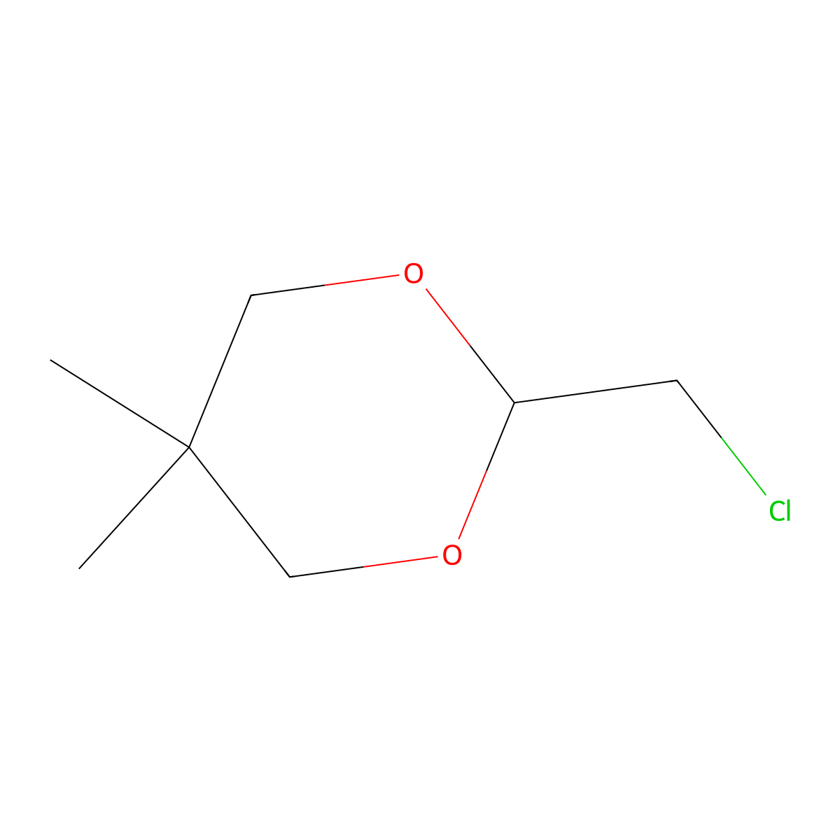 2-(Chloromethyl)-5,5-dimethyl-1,3-dioxane molecular structure, CAS 6282-80-0