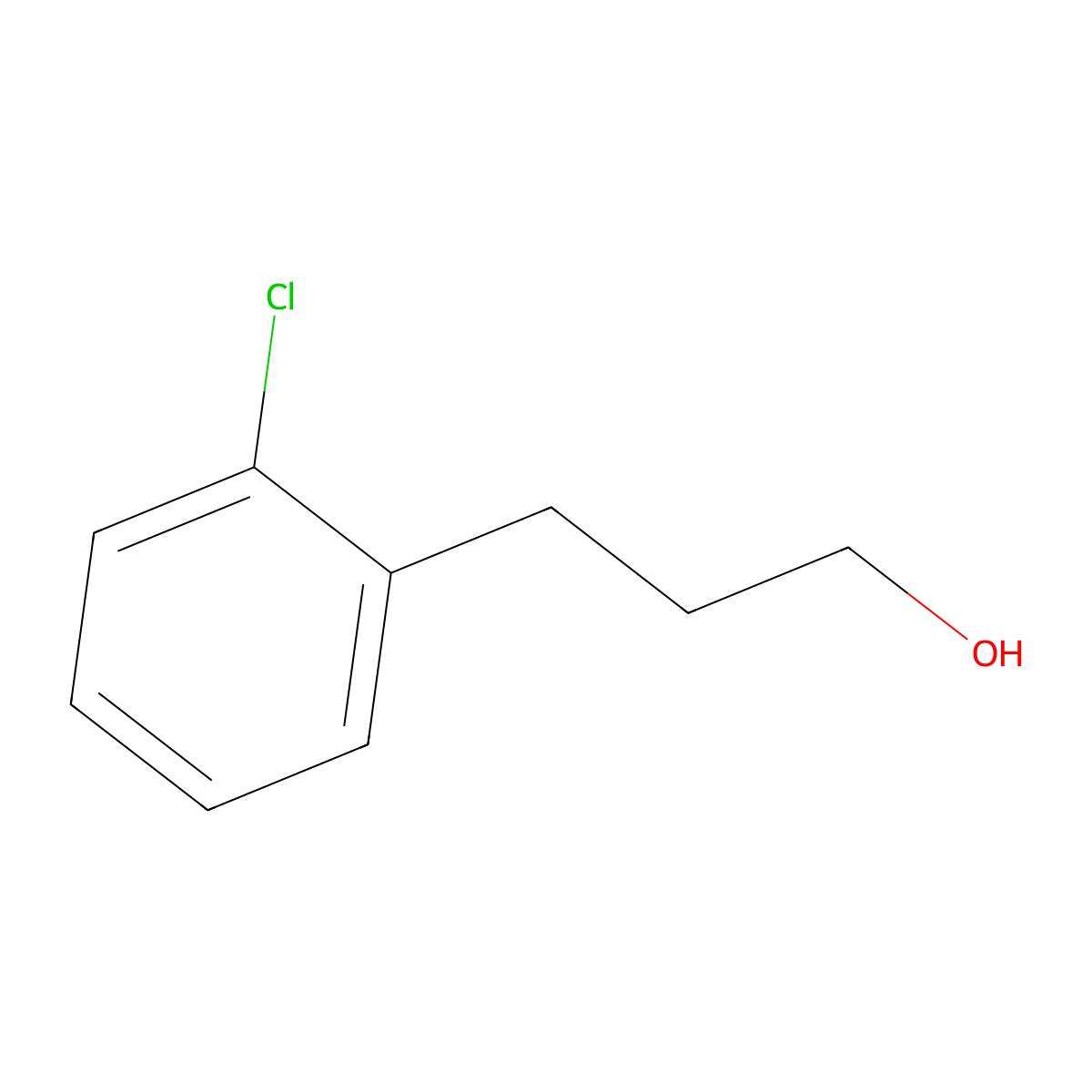 3-(2-Chlorophenyl)-propan-1-ol molecular structure, CAS 6282-87-7