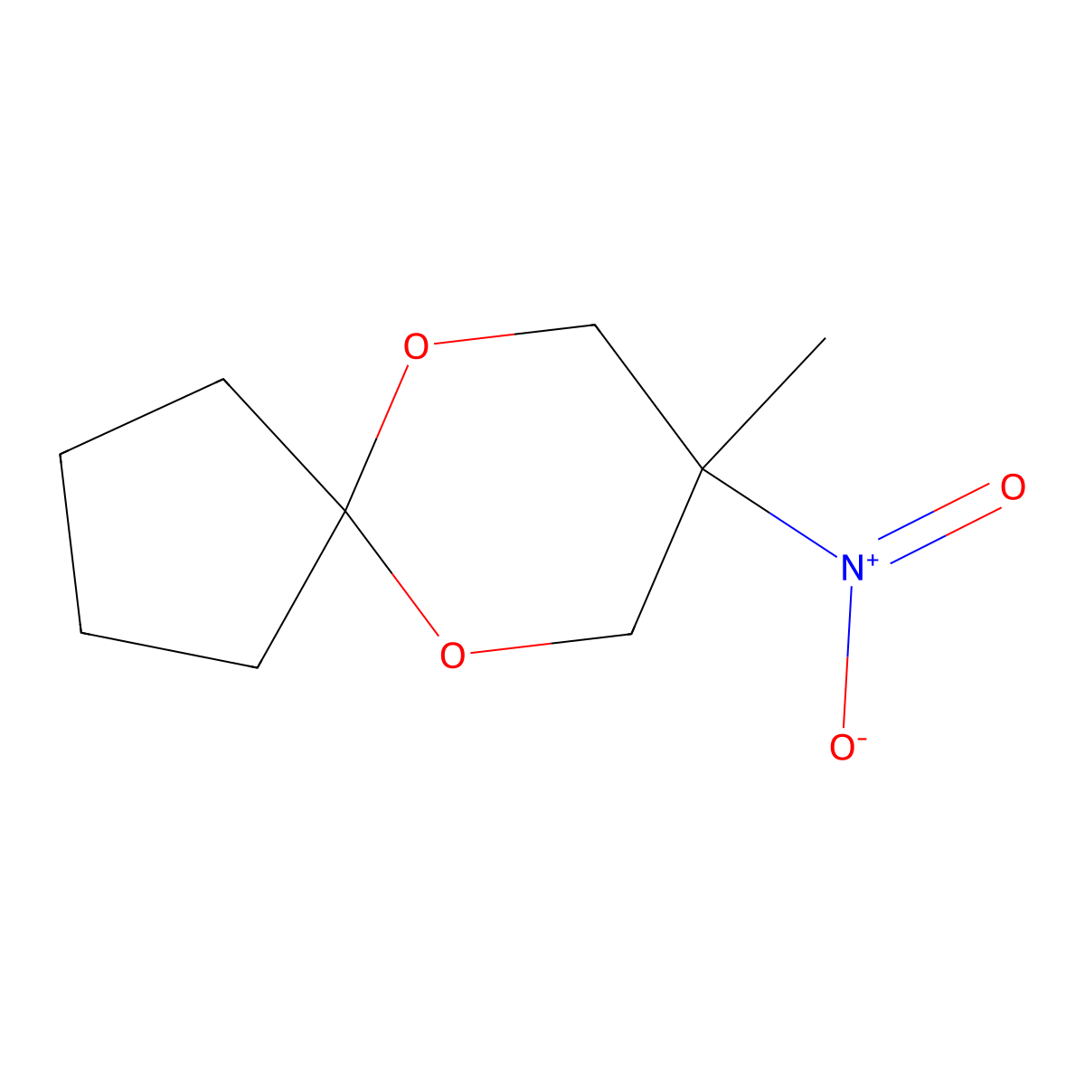 8-Methyl-8-nitro-6,10-dioxaspiro[4.5]decane molecular structure, CAS 6282-90-2