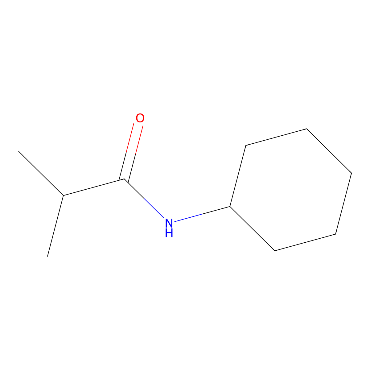 n-Cyclohexyl-2-methylpropanamide molecular structure, CAS 6282-96-8