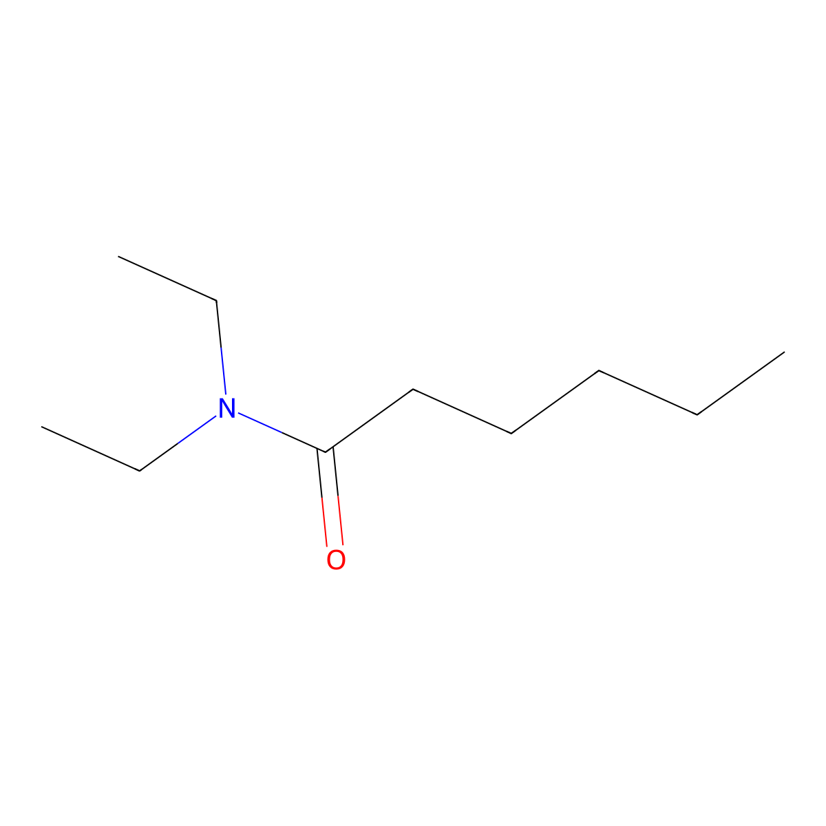 N,N-Diethylhexanamide molecular structure, CAS 6282-97-9