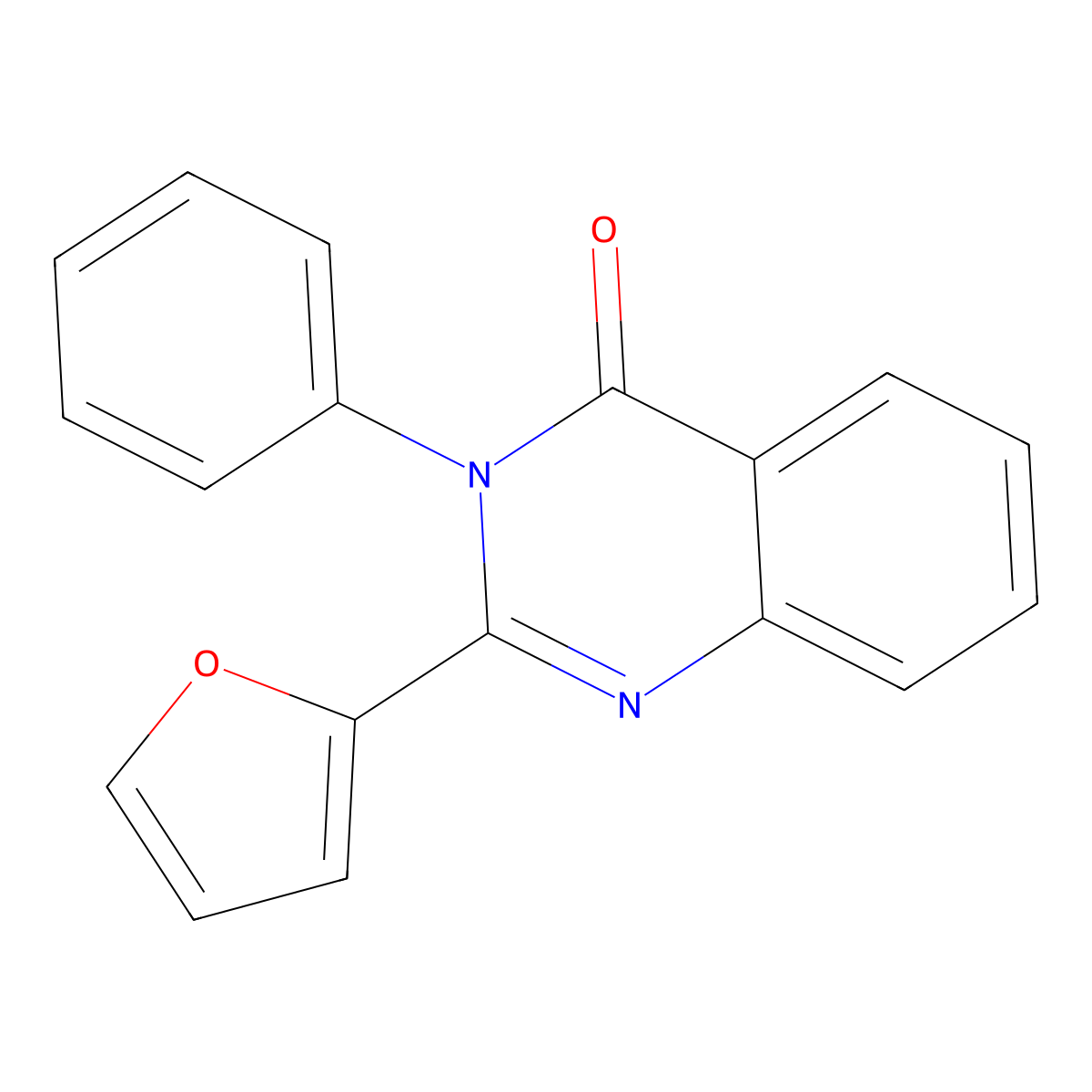 2-Furan-2-yl-3-phenyl-3H-quinazolin-4-one molecular structure, CAS 62820-49-9