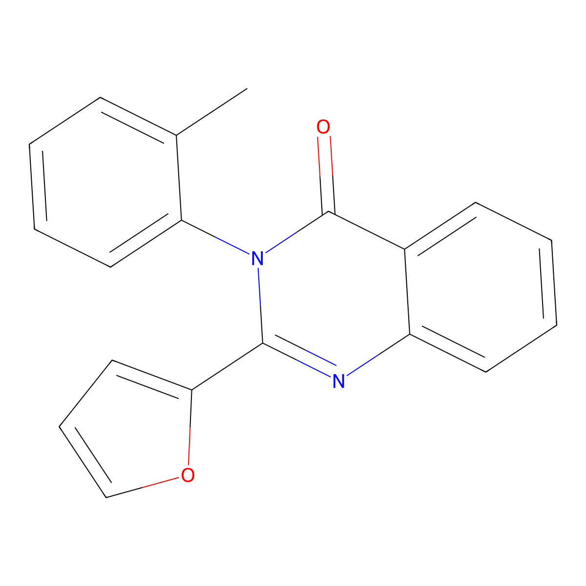 2-Furan-2-yl-3-o-tolyl-3H-quinazolin-4-one molecular structure, CAS 62820-52-4
