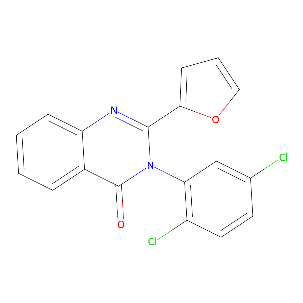 3-(2,5-dichlorophenyl)-2-(furan-2-yl)quinazolin-4(3H)-one molecular structure, CAS 62820-58-0