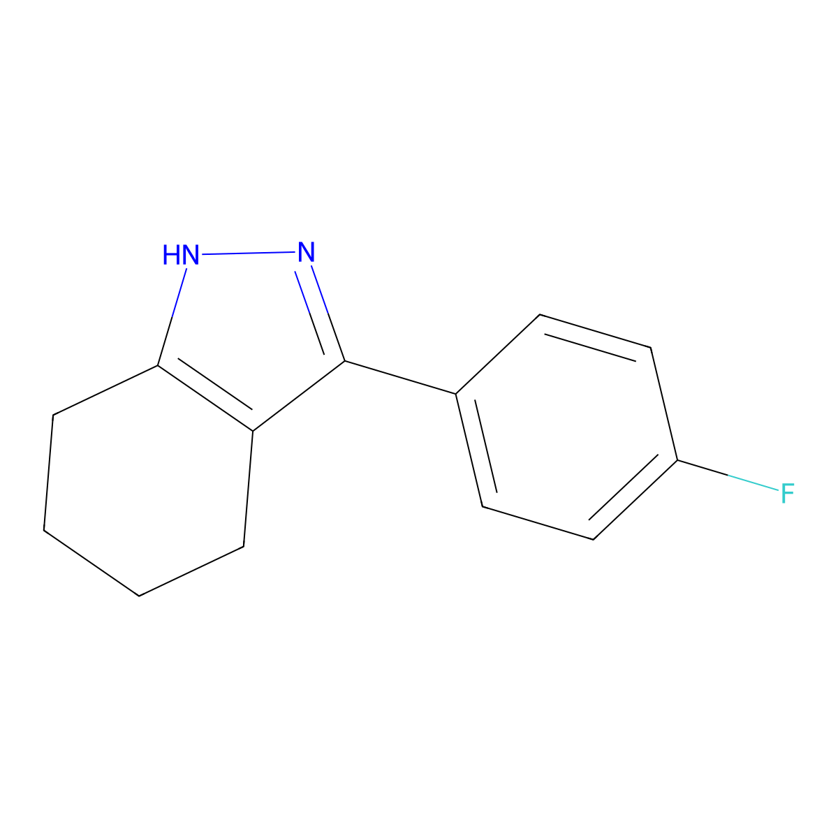3-(4-Fluorophenyl)-4,5,6,7-tetrahydro-1H-indazole molecular structure, CAS 62822-28-0