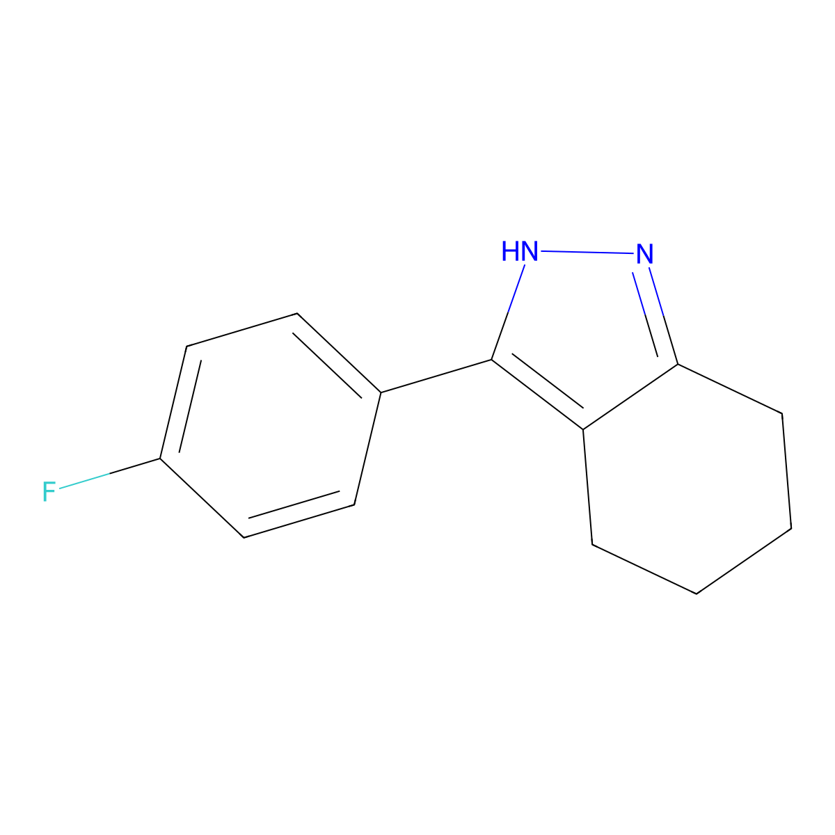 3-(4-Fluorophenyl)-4,5,6,7-tetrahydro-1H-indazole molecular structure, CAS 62822-28-0