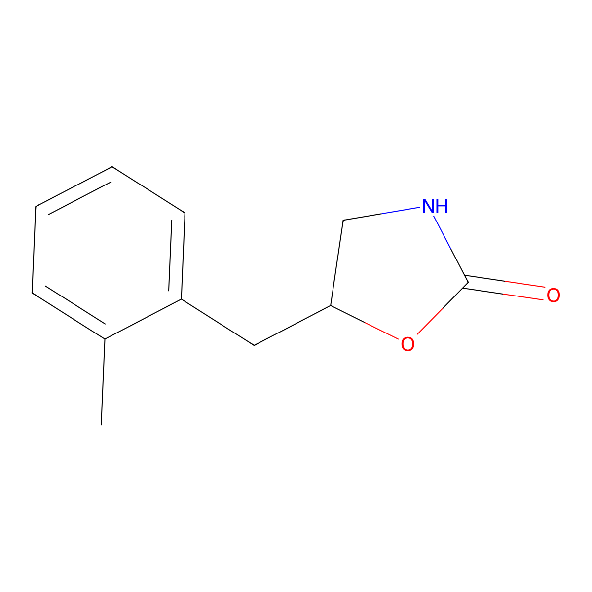 5-[(2-Methylphenyl)methyl]-1,3-oxazolidin-2-one molecular structure, CAS 62825-94-9