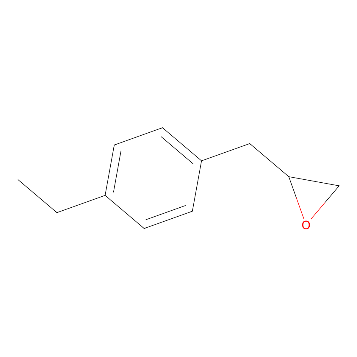 2-[(4-Ethylphenyl)methyl]oxirane molecular structure, CAS 62826-24-8