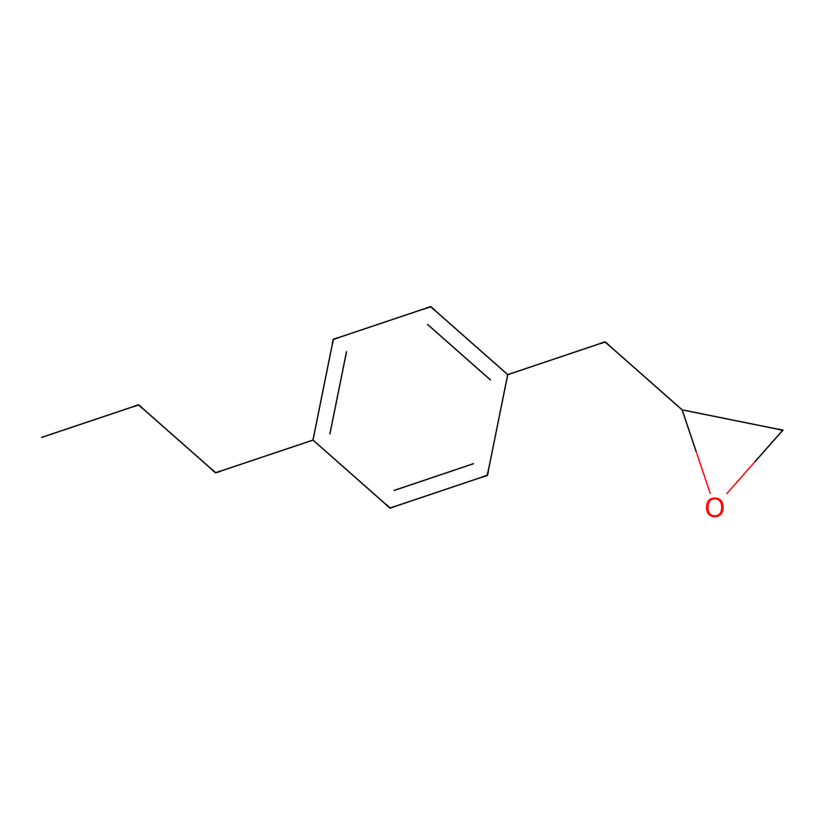 2-[(4-Propylphenyl)methyl]oxirane molecular structure, CAS 62826-26-0