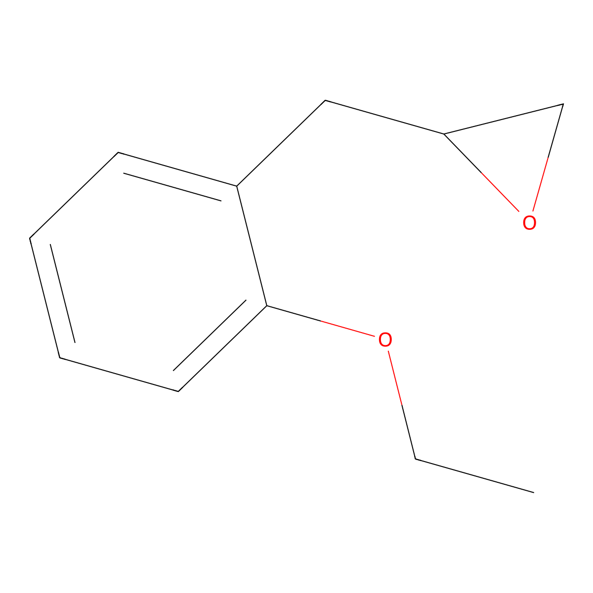 2-[(2-Ethoxyphenyl)methyl]oxirane molecular structure, CAS 62826-29-3
