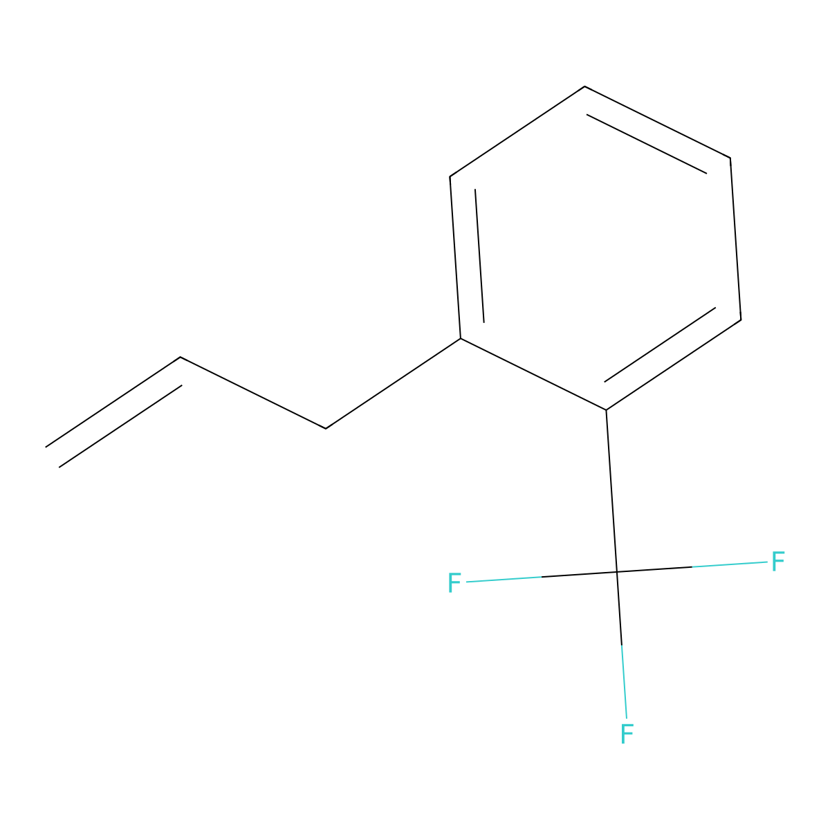 1-(Prop-2-en-1-yl)-2-(trifluoromethyl)benzene molecular structure, CAS 62826-30-6
