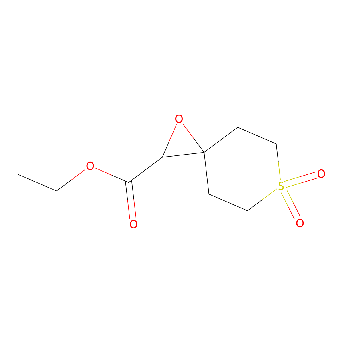 Ethyl 6,6-dioxo-1-oxa-6lambda6-thiaspiro[2.5]octane-2-carboxylate molecular structure, CAS 62826-93-1