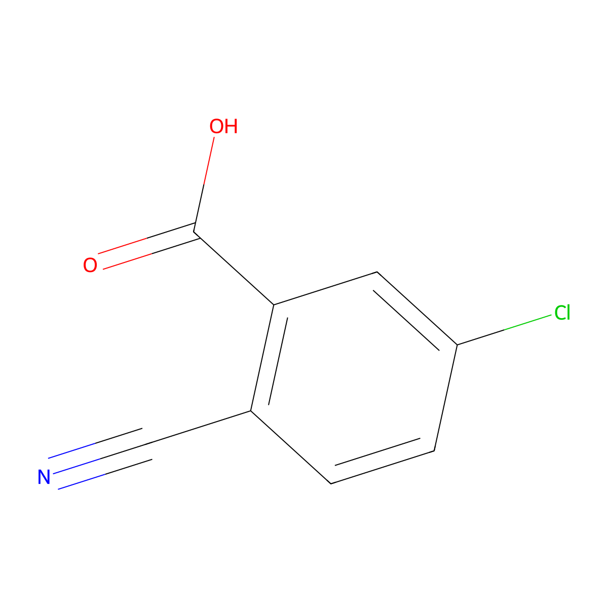 5-Chloro-2-cyanobenzoic acid molecular structure, CAS 628262-86-2