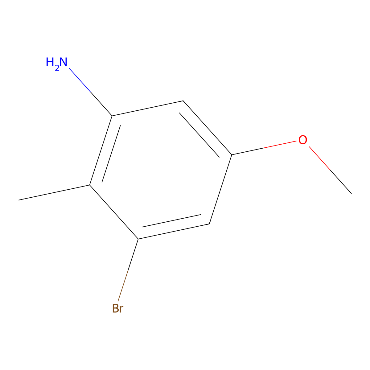 3-Bromo-5-methoxy-2-methylaniline molecular structure, CAS 62827-42-3