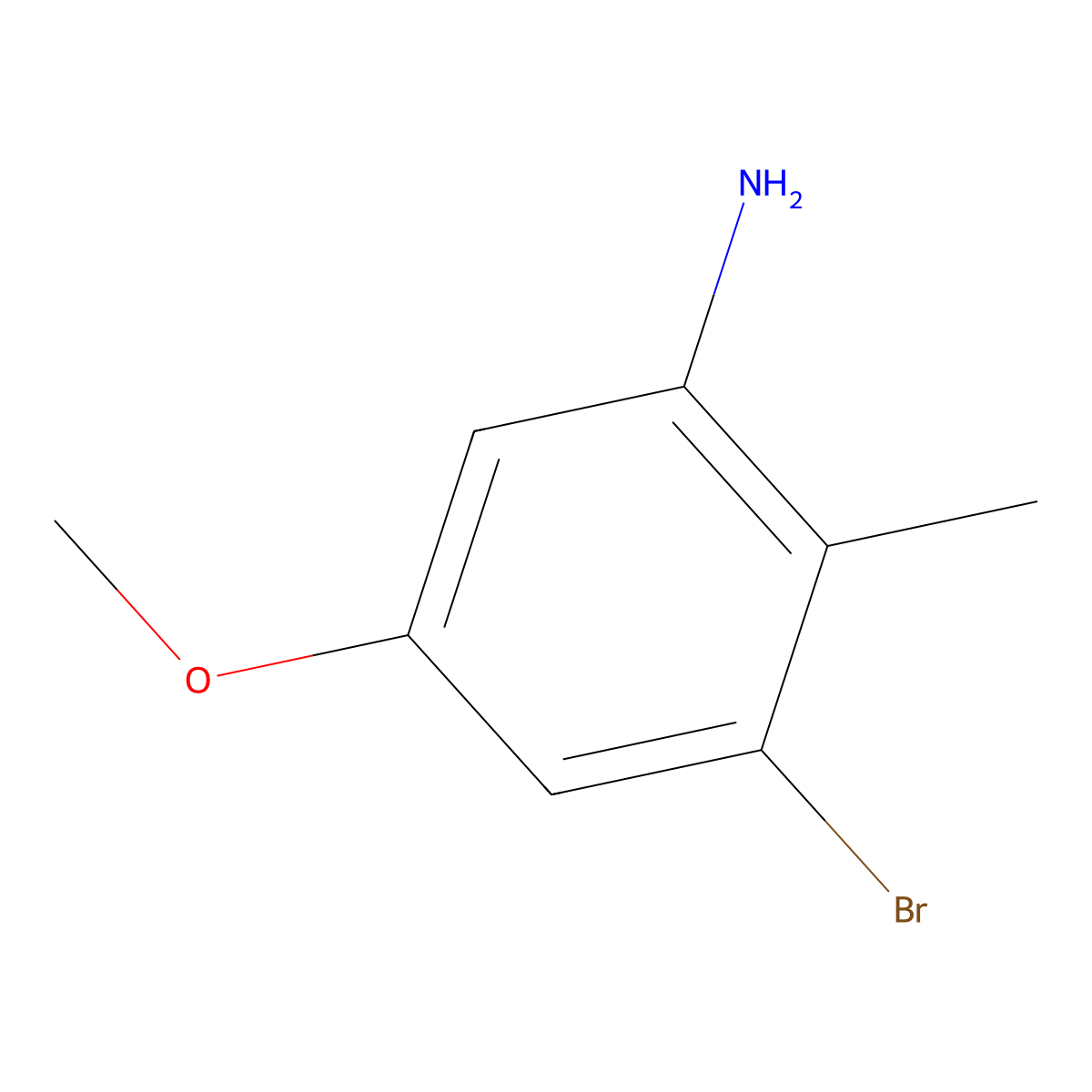 3-Bromo-5-methoxy-2-methylaniline molecular structure, CAS 62827-42-3