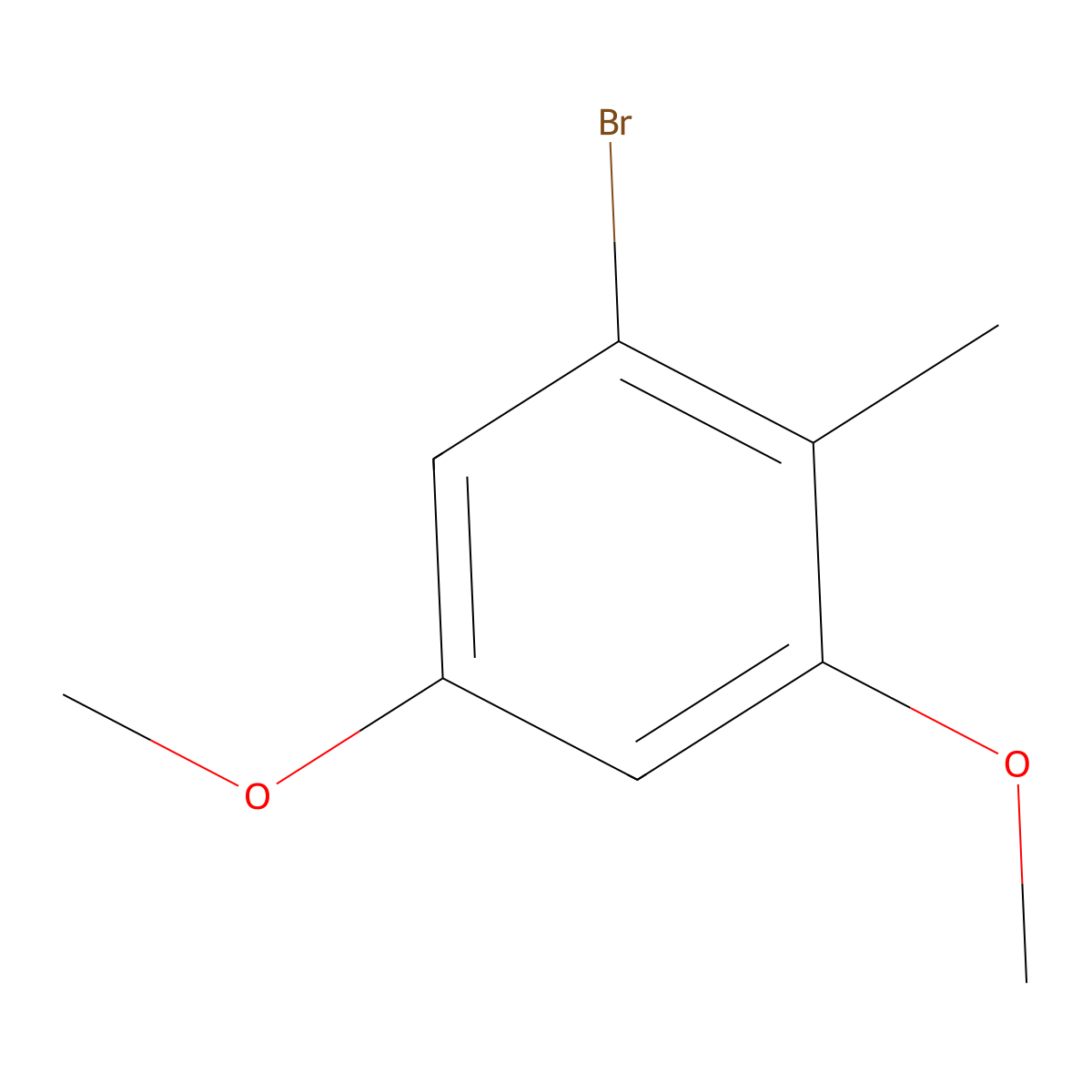 1-Bromo-3,5-dimethoxy-2-methylbenzene molecular structure, CAS 62827-43-4