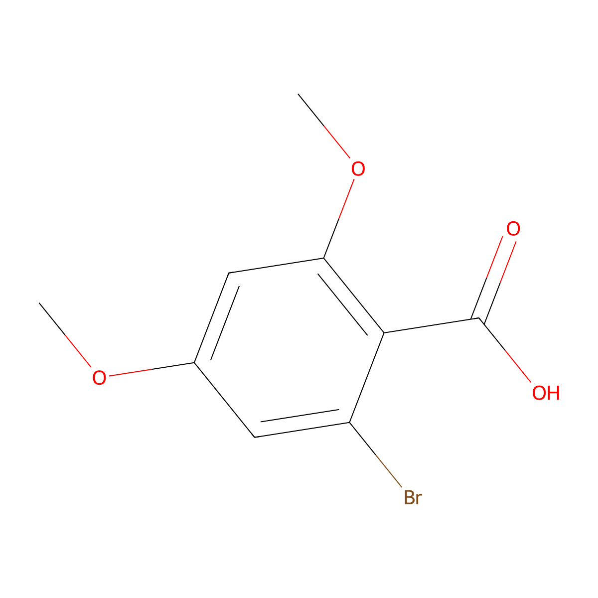 2-Bromo-4,6-dimethoxybenzoic acid molecular structure, CAS 62827-49-0