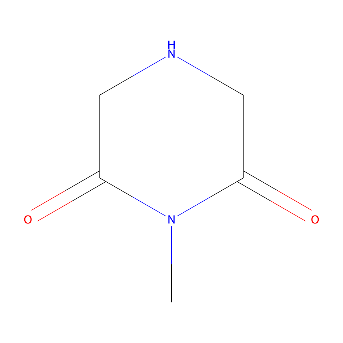 1-Methylpiperazine-2,6-dione molecular structure, CAS 62828-00-6