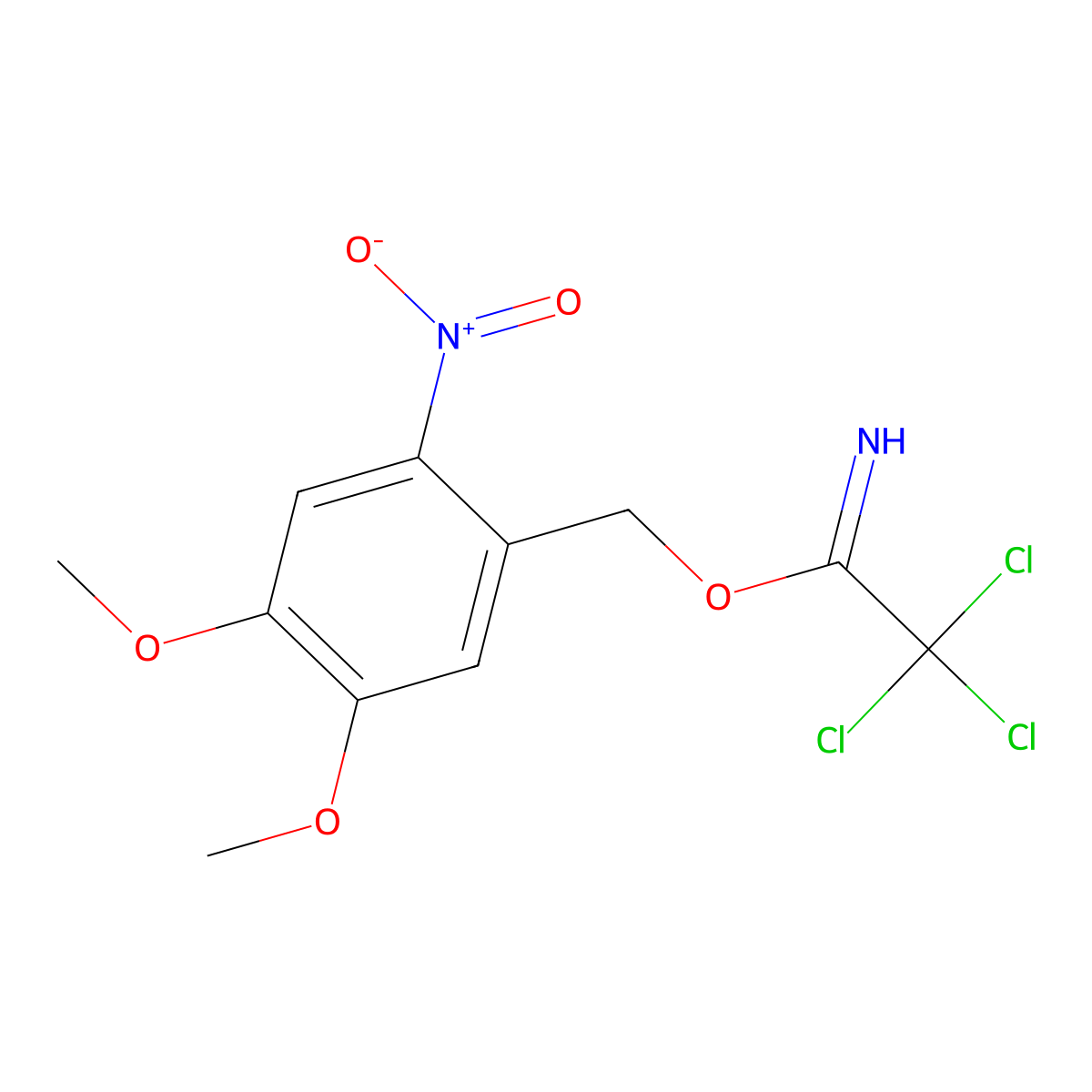 4,5-Dimethoxy-2-nitrobenzyl 2,2,2-Trichloroacetimidate molecular structure, CAS 628280-41-1