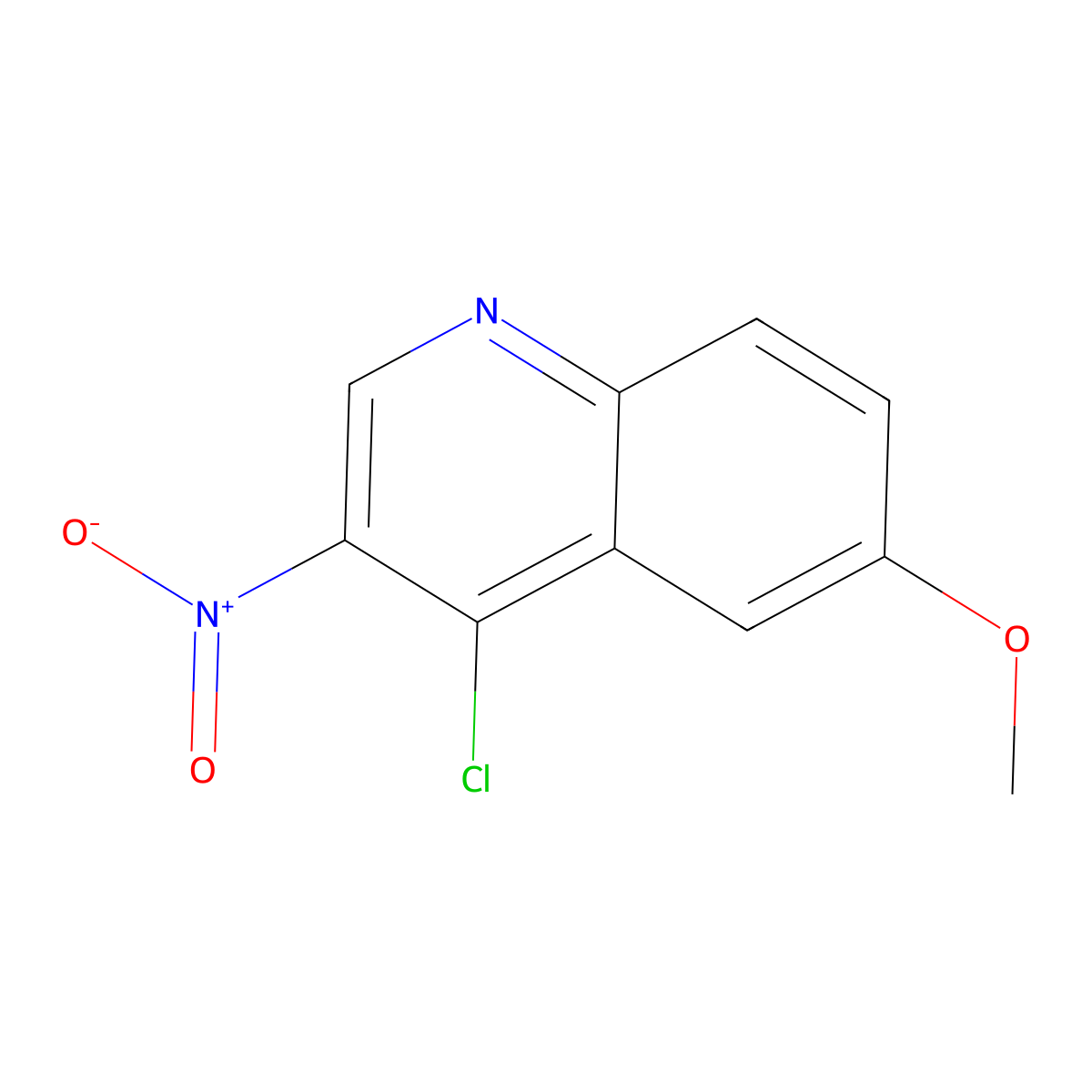 4-Chloro-6-methoxy-3-nitroquinoline molecular structure, CAS 628284-91-3