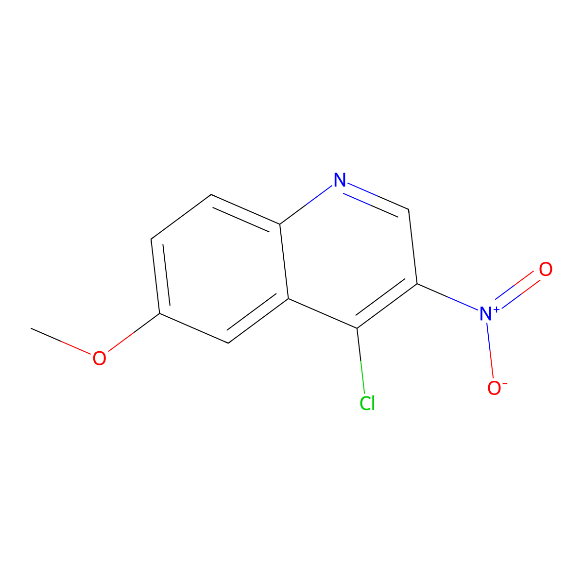 4-Chloro-6-methoxy-3-nitroquinoline molecular structure, CAS 628284-91-3