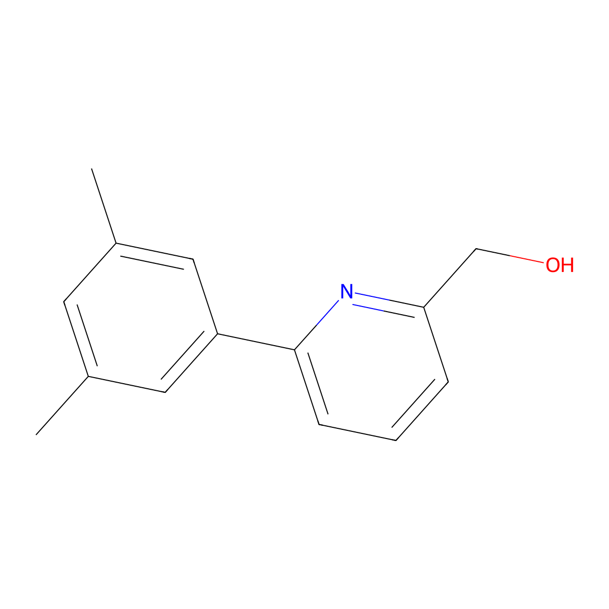 (6-(3,5-Dimethylphenyl)pyridin-2-yl)methanol molecular structure, CAS 628291-94-1