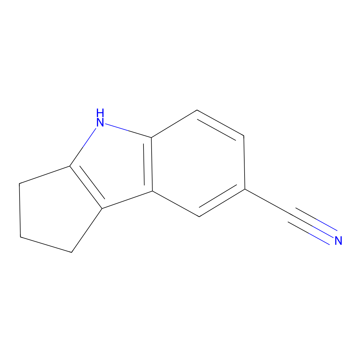 1,2,3,4-Tetrahydrocyclopenta[b]indole-7-carbonitrile molecular structure, CAS 628294-80-4