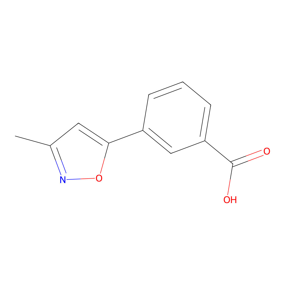 3-(3-Methylisoxazol-5-yl)benzoic acid molecular structure, CAS 628297-38-1