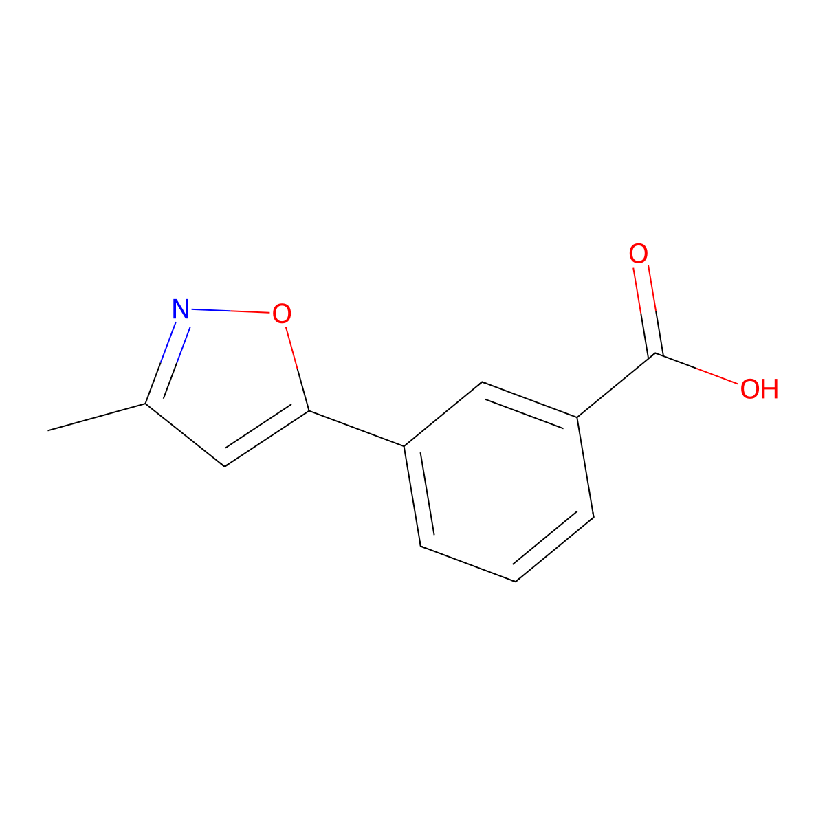 3-(3-Methylisoxazol-5-yl)benzoic acid molecular structure, CAS 628297-38-1
