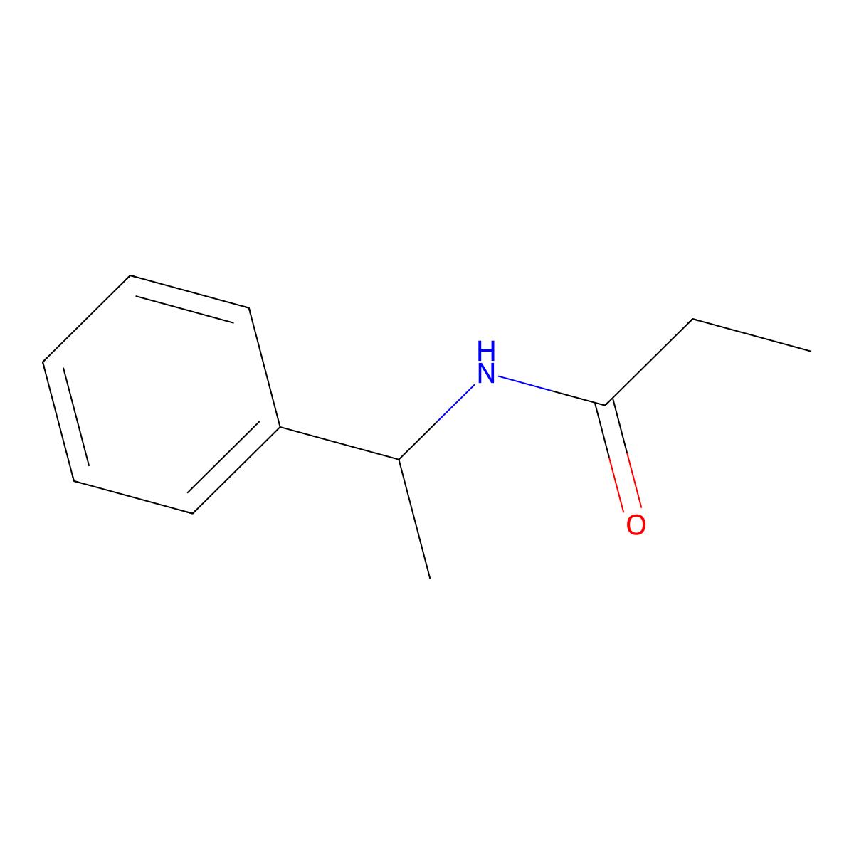 N-(1-Phenylethyl)propanamide molecular structure, CAS 6283-03-0