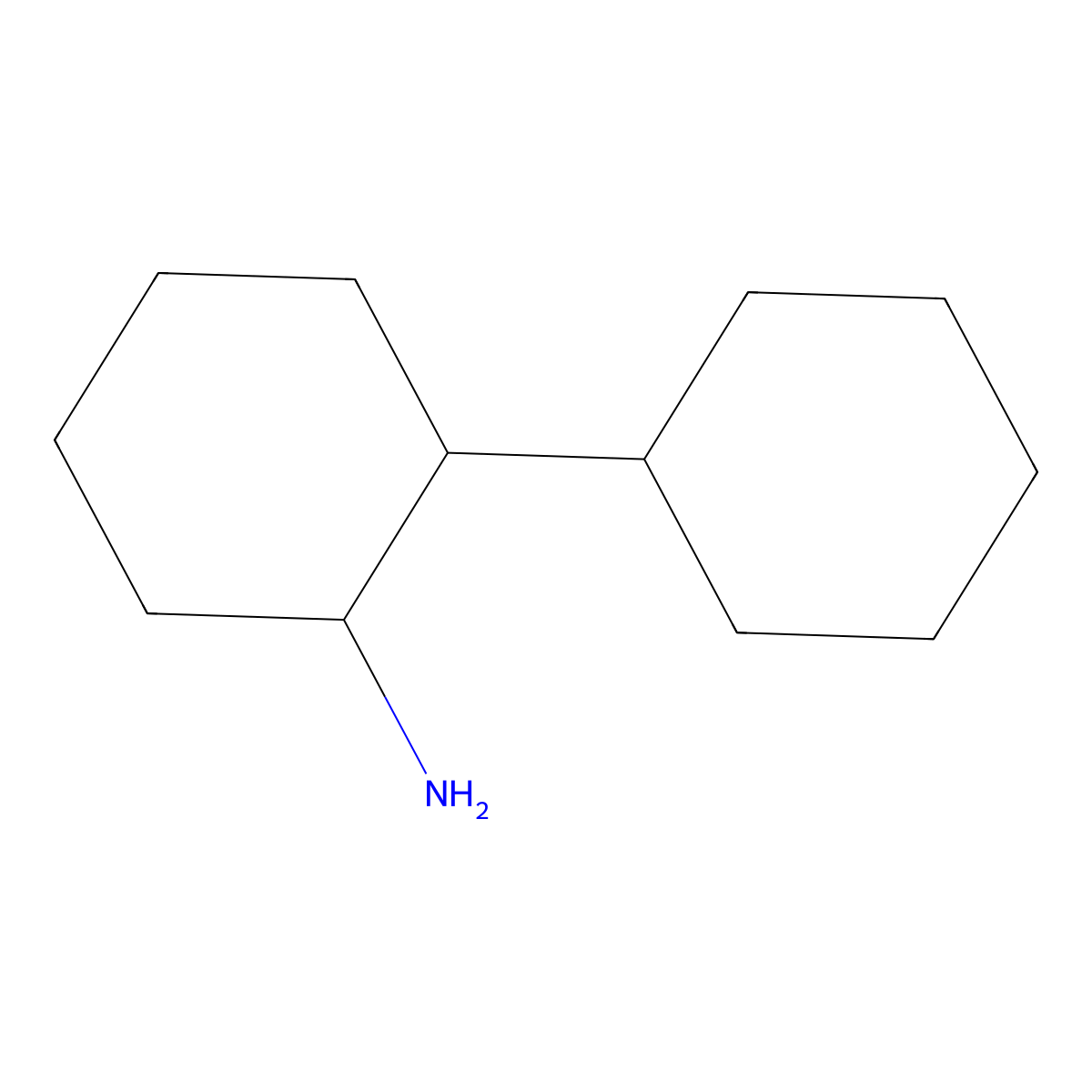 2-Cyclohexylcyclohexan-1-amine molecular structure, CAS 6283-14-3
