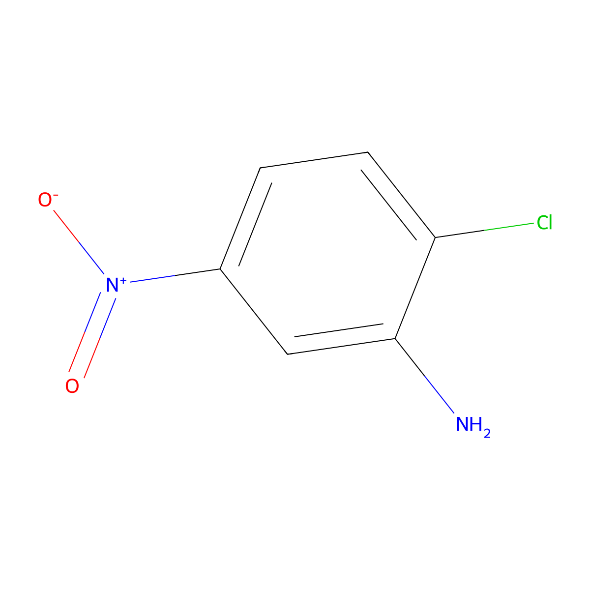 2-Chloro-5-nitroaniline molecular structure, CAS 6283-25-6