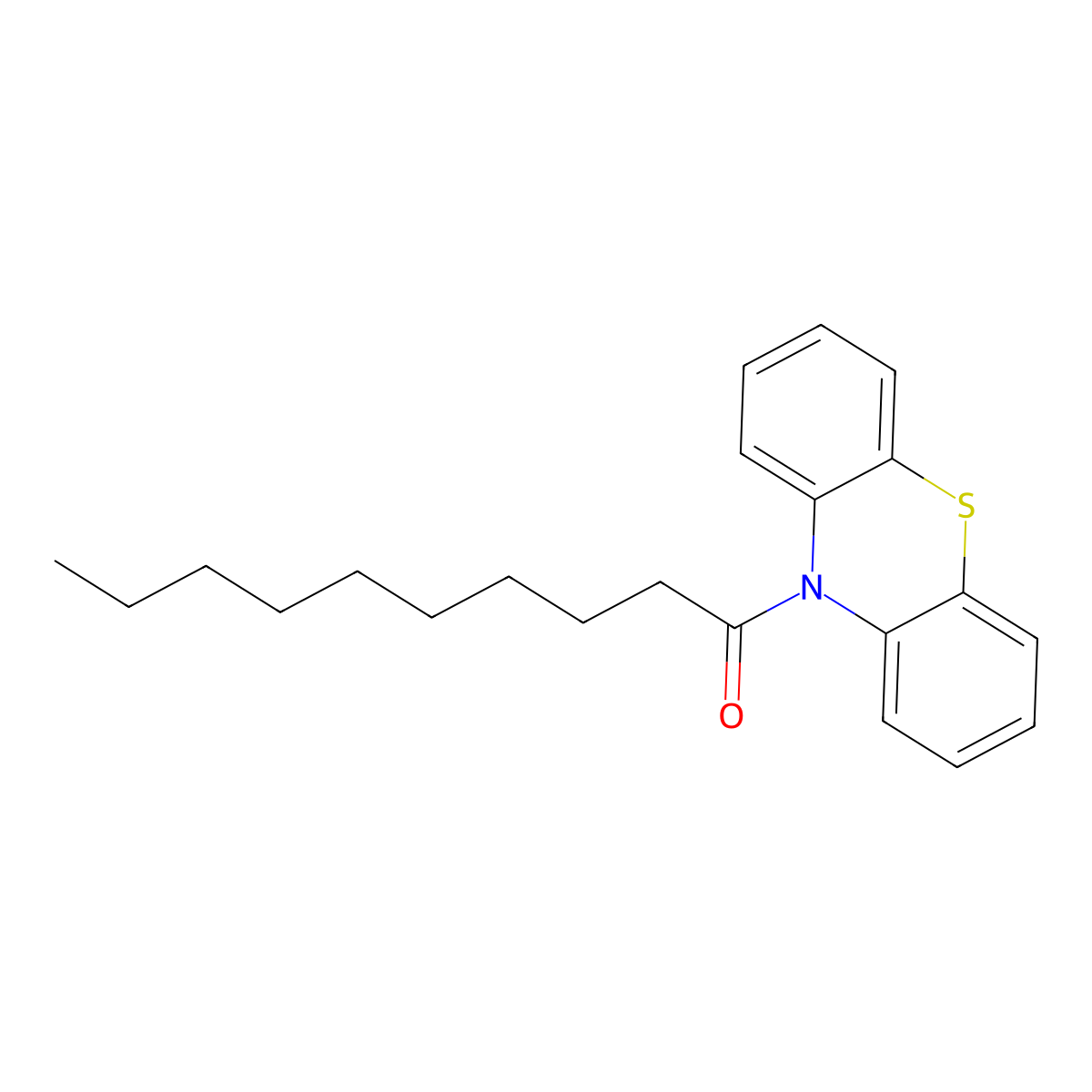 1-(10h-Phenothiazin-10-yl)decan-1-one molecular structure, CAS 6283-45-0