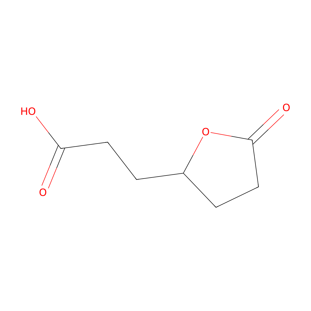 3-(5-Oxo-tetrahydro-furan-2-yl)-propionic acid molecular structure, CAS 6283-72-3