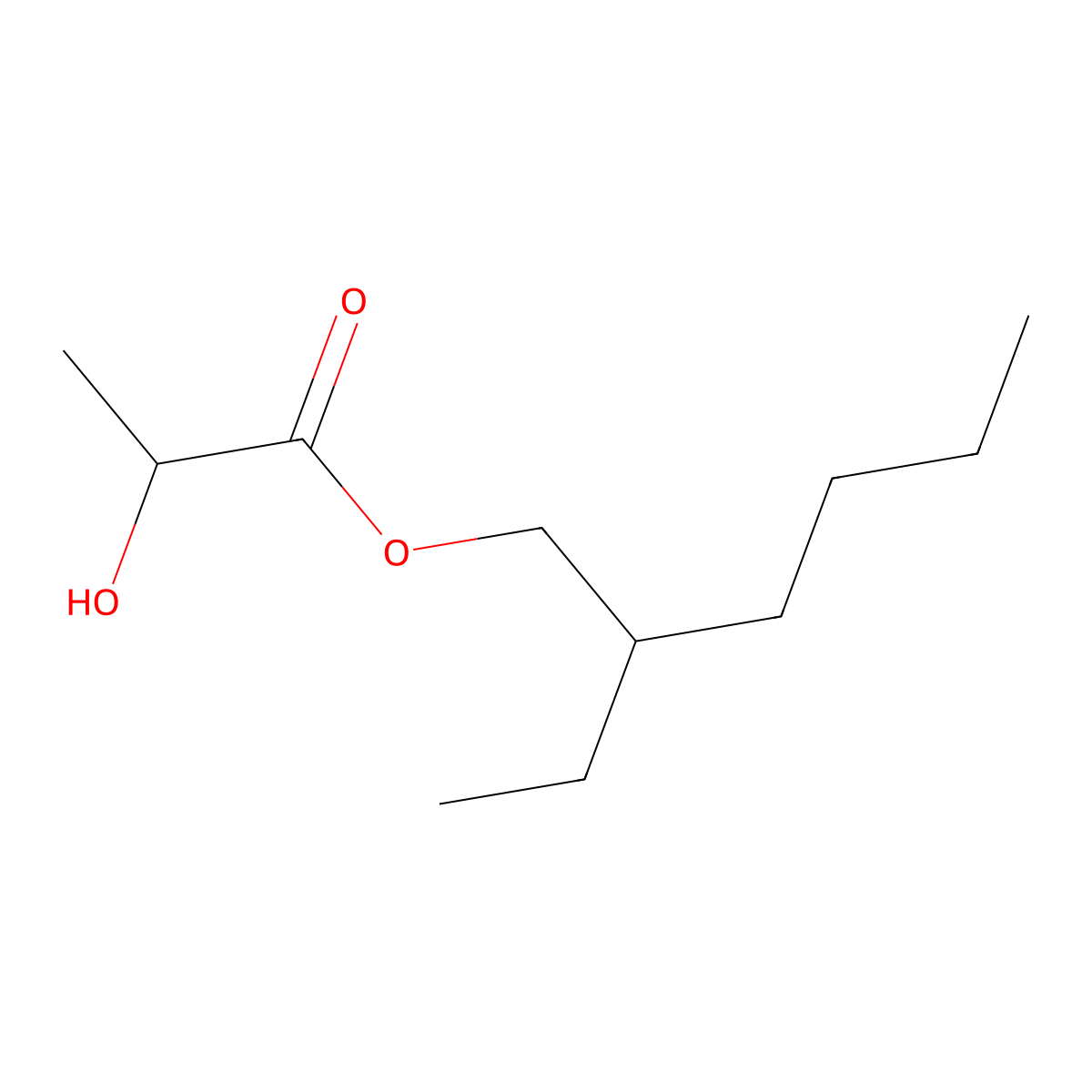 2-Ethylhexyl lactate molecular structure, CAS 6283-86-9