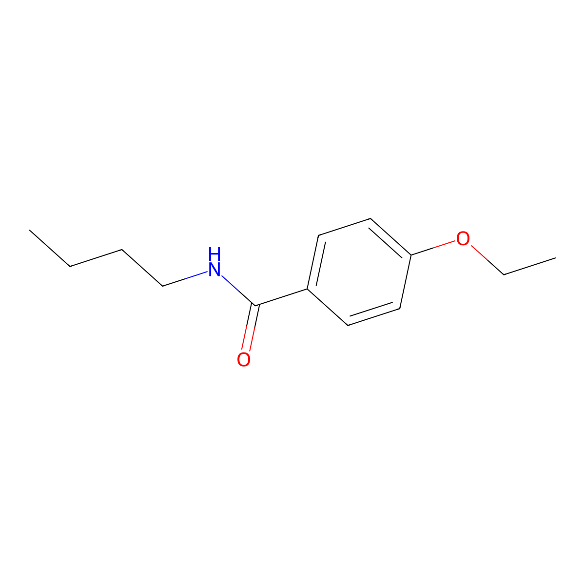N-butyl-4-ethoxybenzamide molecular structure, CAS 6283-99-4