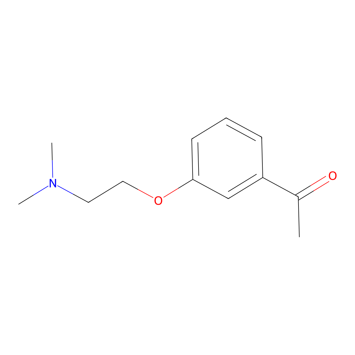 1-{3-[2-(Dimethylamino)ethoxy]phenyl}ethan-1-one molecular structure, CAS 628305-90-8