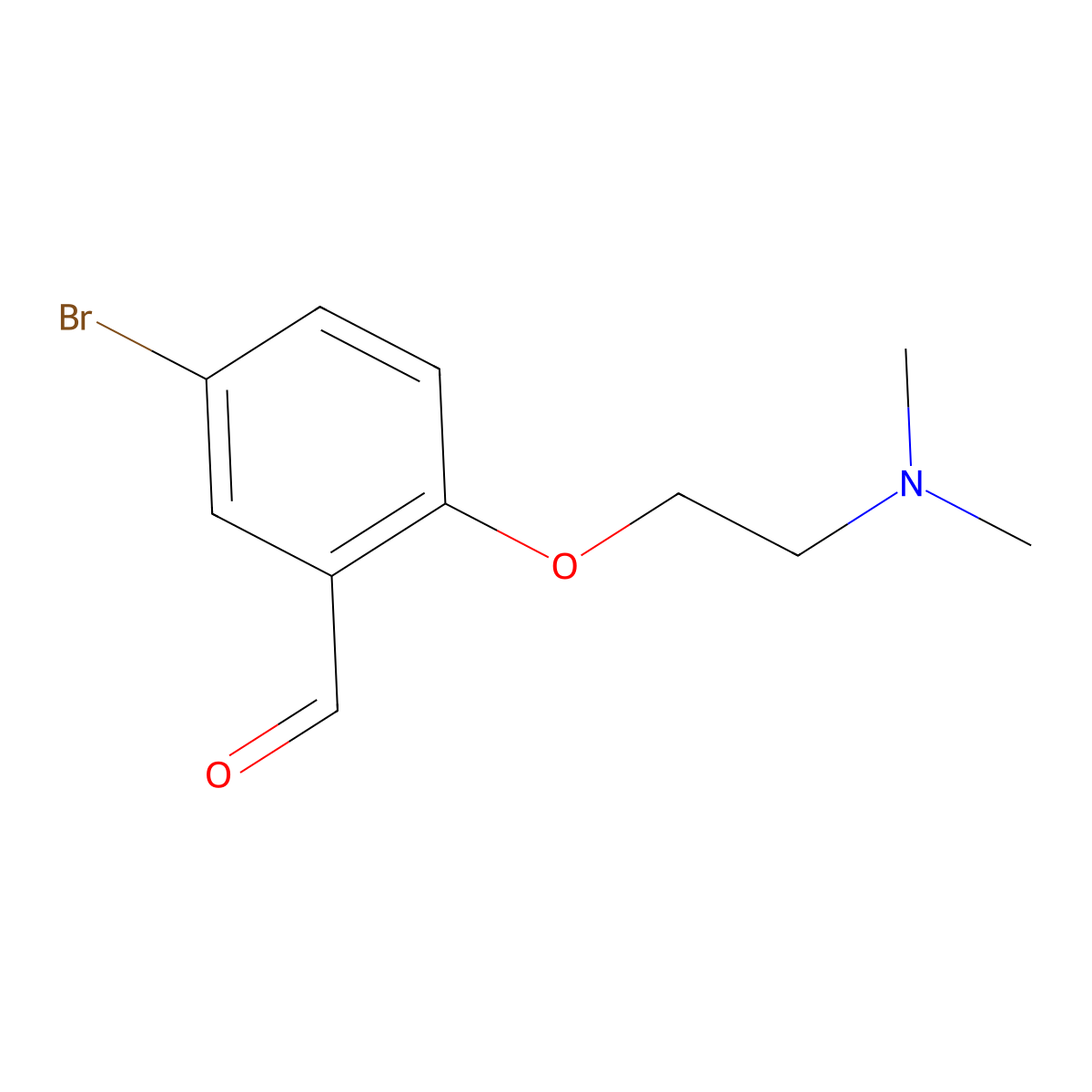5-Bromo-2-[2-(dimethylamino)ethoxy]benzaldehyde molecular structure, CAS 628306-12-7