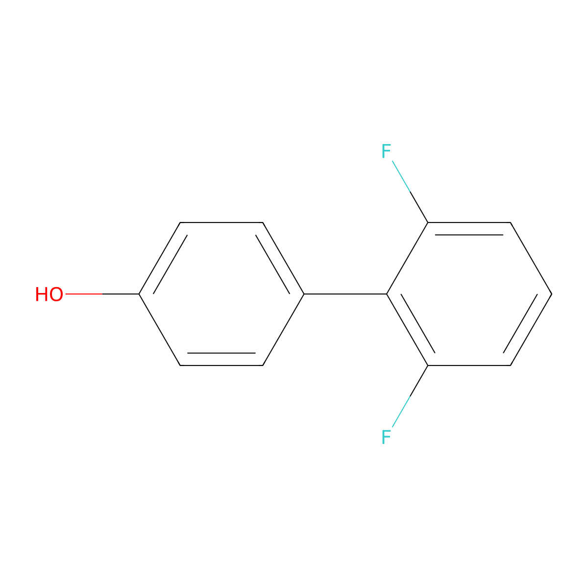 4-(2,6-Difluorophenyl)phenol molecular structure, CAS 628306-32-1