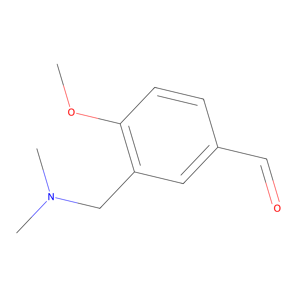 3-Dimethylaminomethyl-4-methoxy-benzaldehyde molecular structure, CAS 628311-20-6