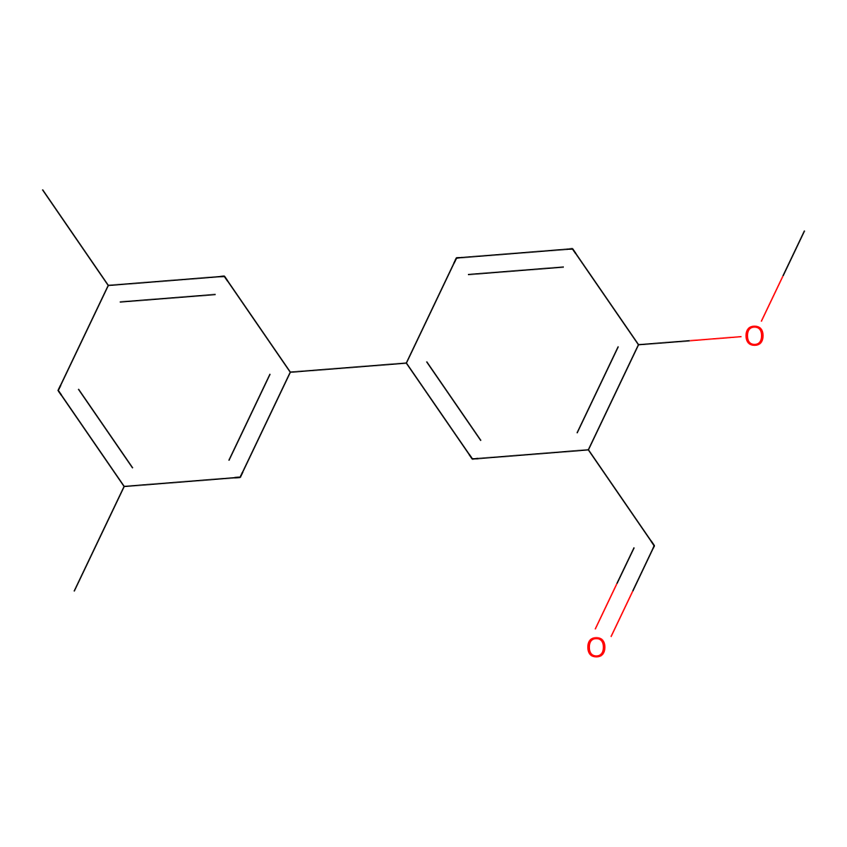 4-Methoxy-3',5'-dimethyl-[1,1'-biphenyl]-3-carbaldehyde molecular structure, CAS 628311-26-2