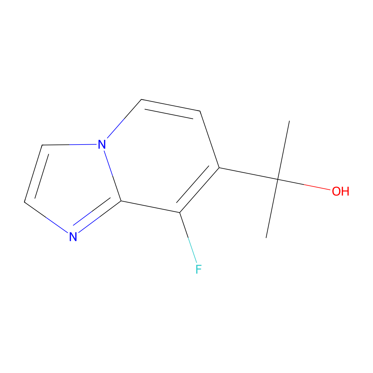 2-(8-Fluoroimidazo[1,2-a]pyridin-7-yl)propan-2-ol molecular structure, CAS 628322-91-8